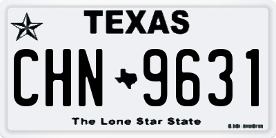 TX license plate CHN9631