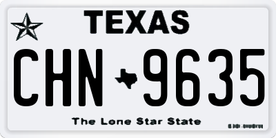 TX license plate CHN9635