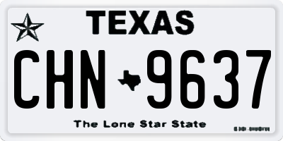 TX license plate CHN9637