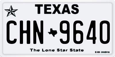 TX license plate CHN9640