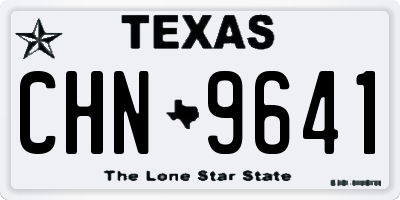 TX license plate CHN9641
