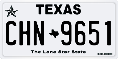 TX license plate CHN9651