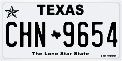 TX license plate CHN9654