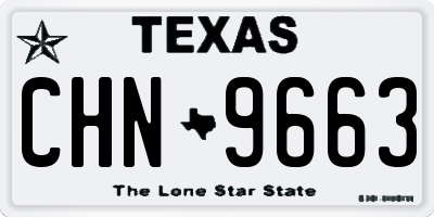 TX license plate CHN9663