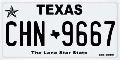 TX license plate CHN9667