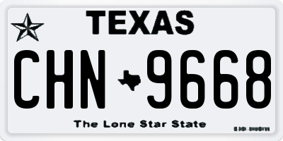 TX license plate CHN9668