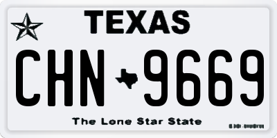 TX license plate CHN9669