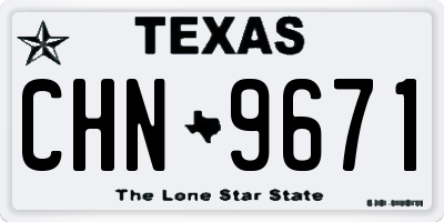 TX license plate CHN9671