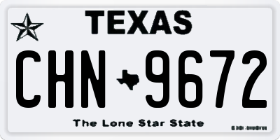 TX license plate CHN9672