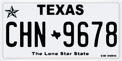 TX license plate CHN9678