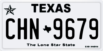 TX license plate CHN9679