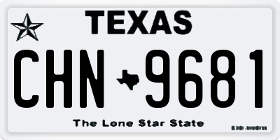 TX license plate CHN9681