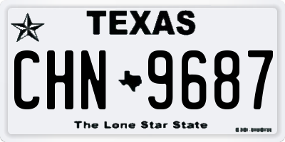 TX license plate CHN9687