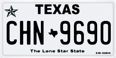 TX license plate CHN9690