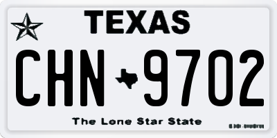 TX license plate CHN9702