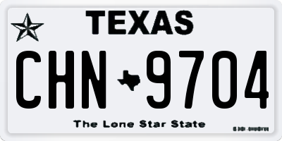 TX license plate CHN9704