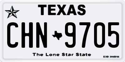 TX license plate CHN9705