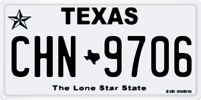 TX license plate CHN9706