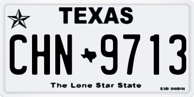 TX license plate CHN9713