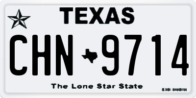 TX license plate CHN9714