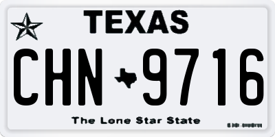 TX license plate CHN9716