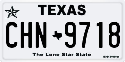TX license plate CHN9718