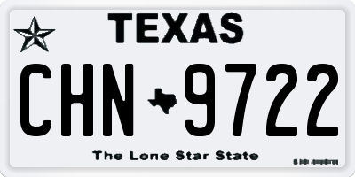 TX license plate CHN9722