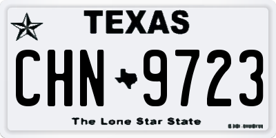 TX license plate CHN9723