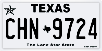 TX license plate CHN9724