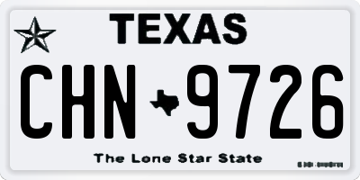 TX license plate CHN9726