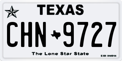 TX license plate CHN9727