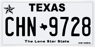 TX license plate CHN9728