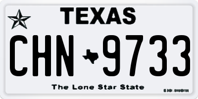 TX license plate CHN9733