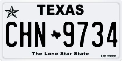 TX license plate CHN9734