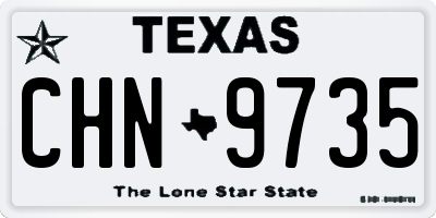 TX license plate CHN9735
