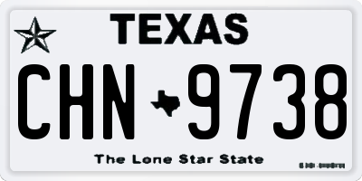 TX license plate CHN9738