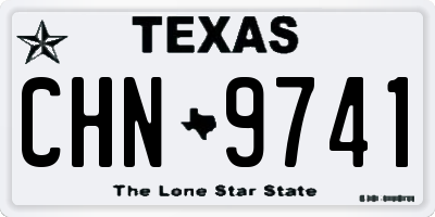 TX license plate CHN9741