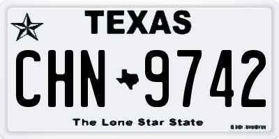 TX license plate CHN9742