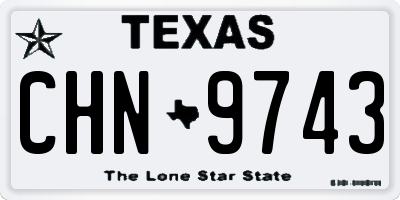 TX license plate CHN9743