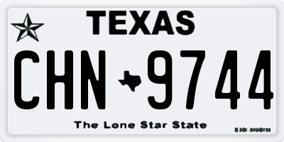 TX license plate CHN9744