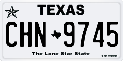 TX license plate CHN9745