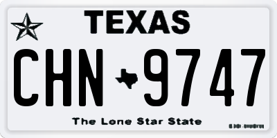 TX license plate CHN9747