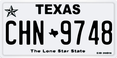 TX license plate CHN9748