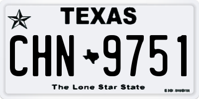 TX license plate CHN9751