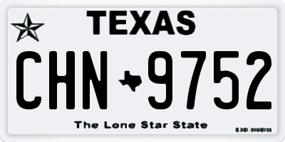 TX license plate CHN9752