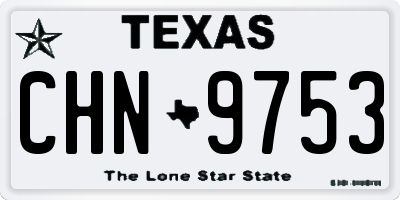 TX license plate CHN9753