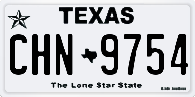 TX license plate CHN9754