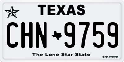 TX license plate CHN9759