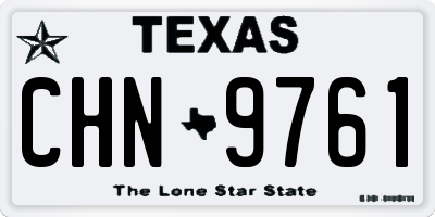 TX license plate CHN9761