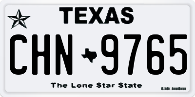 TX license plate CHN9765